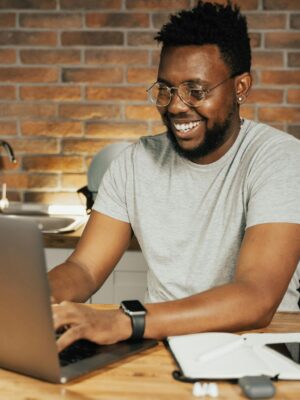 Man Using a Laptop